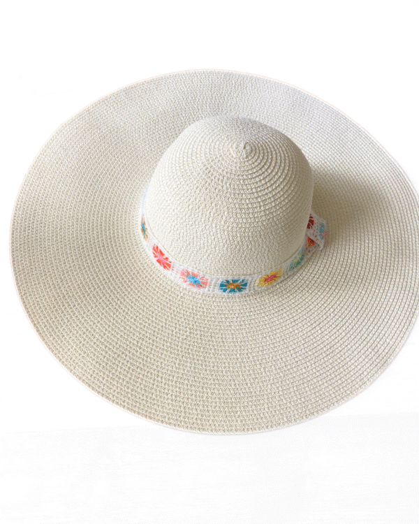 opvouwbare dameshoed met brede rand